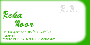 reka moor business card